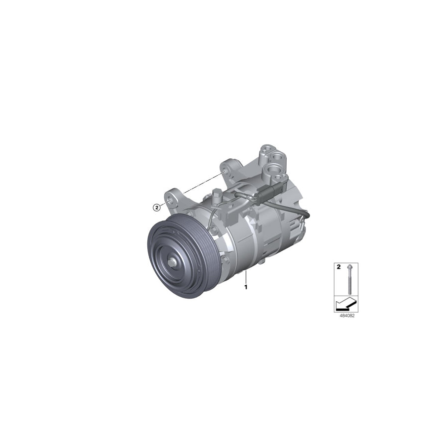 Genuine BMW 64526994082 G21 G01 Rp A/C Compressor With Magnetic Clutch (Inc. 330i, 320dX & X4 30iX) | ML Performance US Car Parts