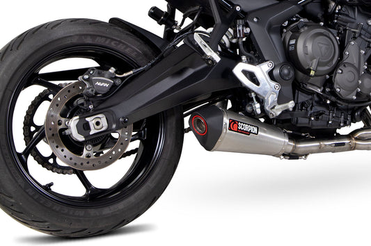 Scorpion RTR93SYSSEO Triumph Tiger Sport 660 Serket Taper Full System - Brushed Stainless Steel Sleeve | ML Performance US US