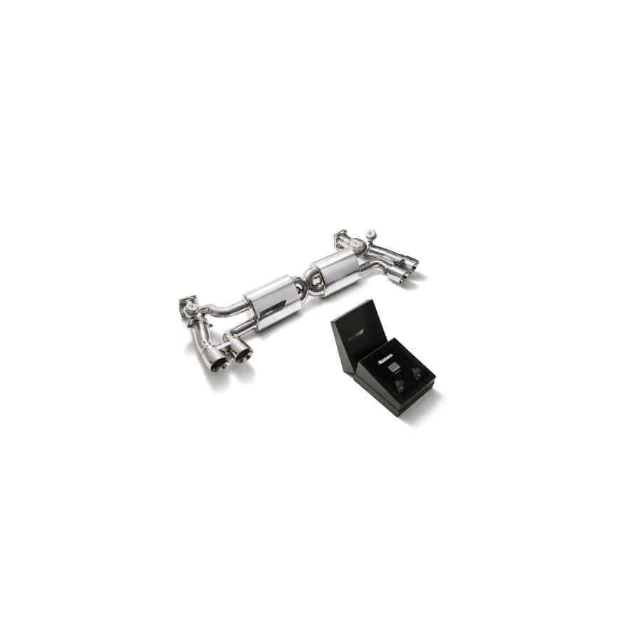 Armytrix P91T2-QS35M Valvetronic Exhaust System Porsche 991.2 Turbo with Quad Matte Black 3.5"