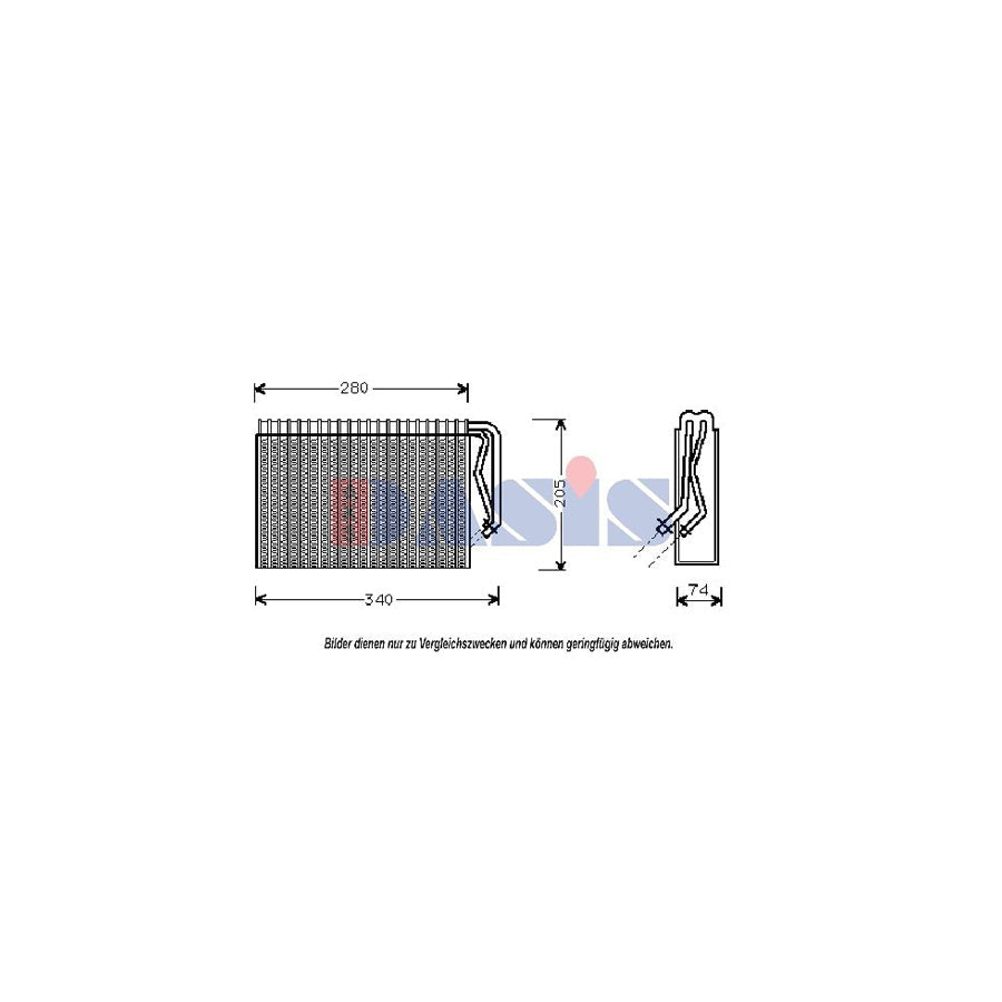 AKS Dasis 820229N Air Conditioning Evaporator