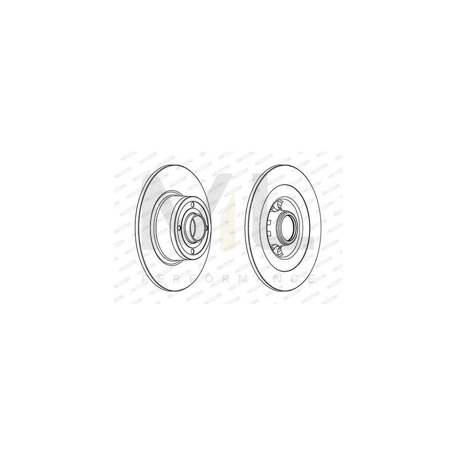 FERODO PREMIER DDF1443 Brake Disc Solid, without ABS sensor ring, without wheel bearing set | ML Performance Car Parts