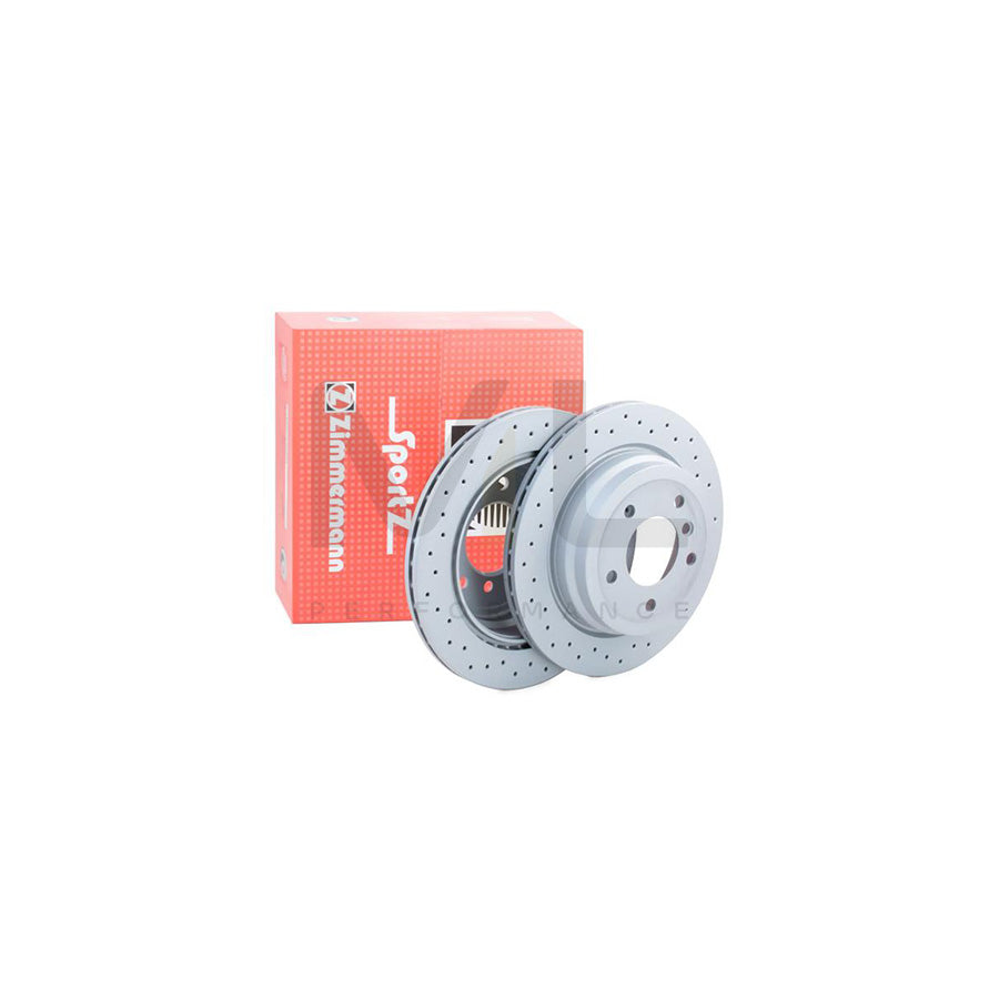 ZIMMERMANN SPORT COAT Z 150.3437.52 Brake Disc Internally Vented, Perforated, Coated, High-carbon  - 1 piece