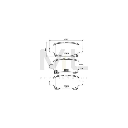 Hella 8DB 355 037-721 Brake Pad Set With Acoustic Wear Warning