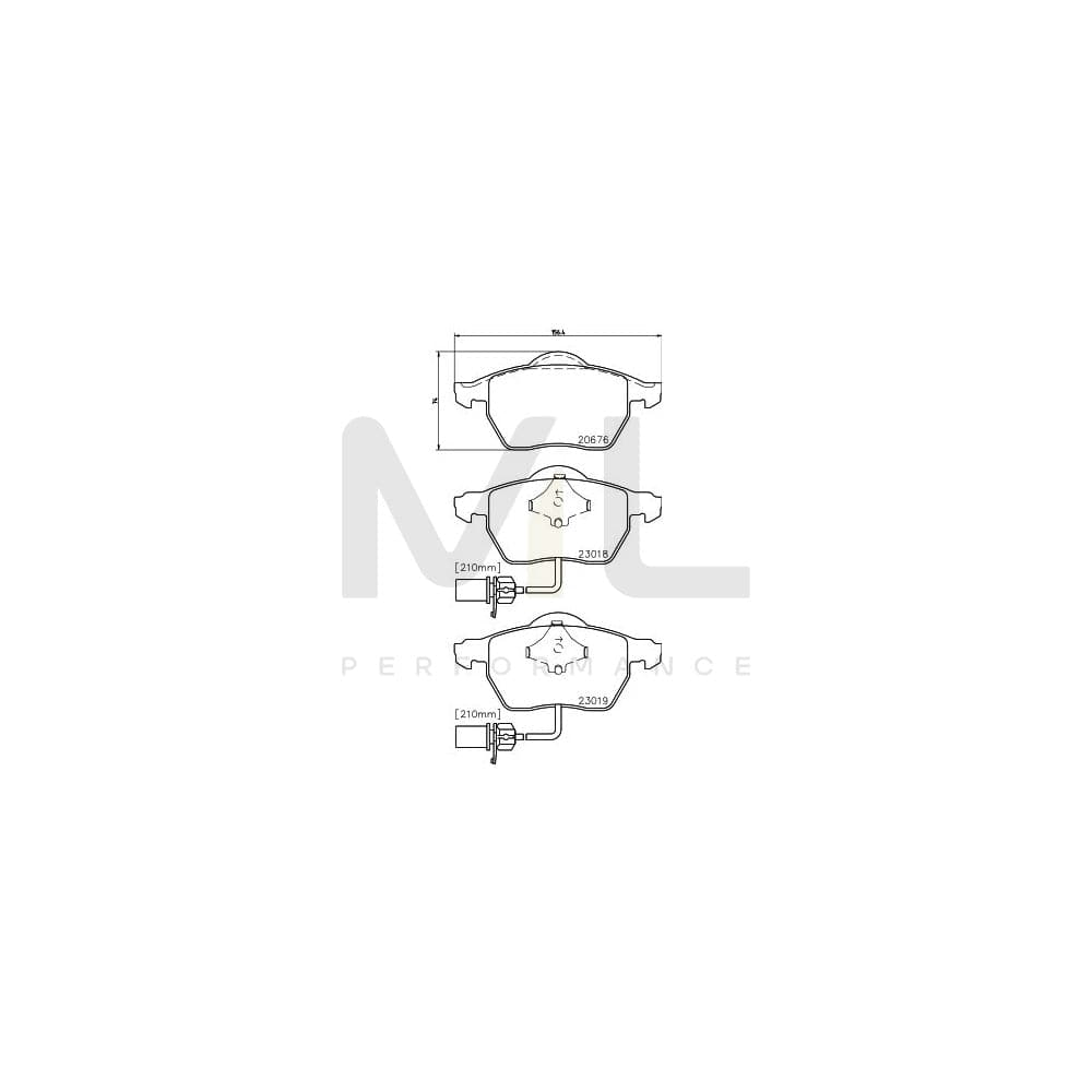 Hella 8DB 355 010-731 Brake Pad Set With Integrated Wear Warning Contact