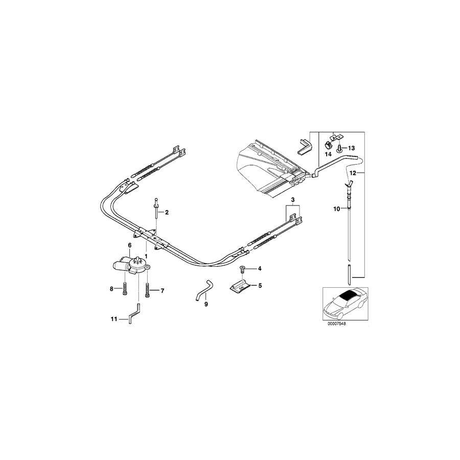 Genuine BMW 54128150128 E38 Guide Tube (Inc. 735iL, 730d & 735i) | ML Performance US Car Parts