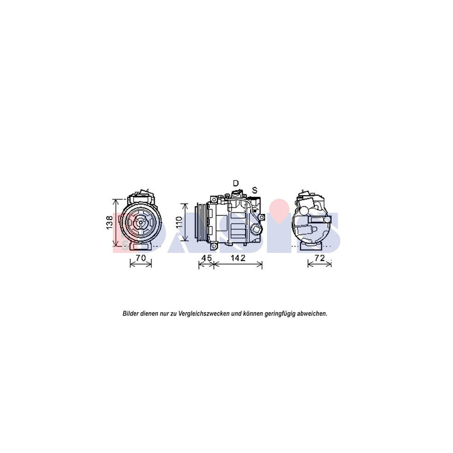 AKS Dasis 852595N Compressor, Air Conditioning