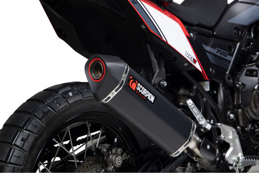 Scorpion RYA114BCER Yamaha Tenere 700 Serket Parallel Slip-On - Black Ceramic Coated Sleeve | ML Performance US US