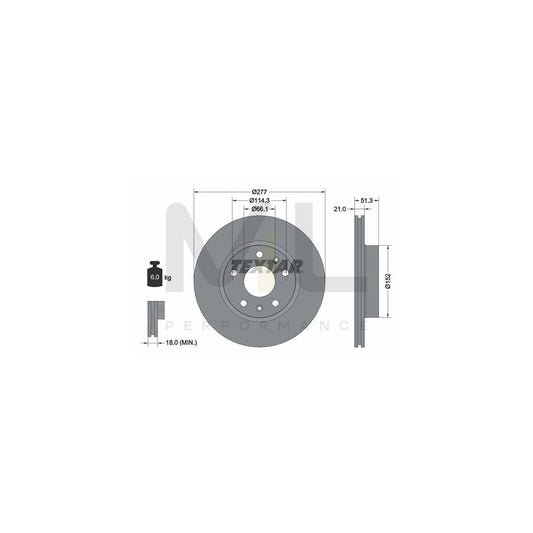 TEXTAR PRO 92115703 Brake Disc for LAND ROVER FREELANDER Internally Vented, Coated, without wheel hub, without wheel studs | ML Performance Car Parts