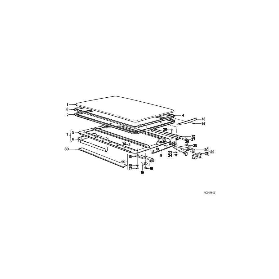 Genuine BMW 54121965794 E24 Ceiling Frame Covered NATUR (Inc. 635CSi & M6) | ML Performance US Car Parts