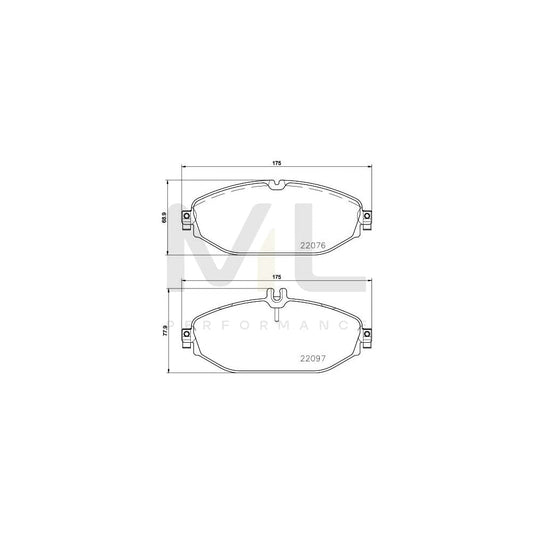 Hella 8DB 355 021-921 Brake Pad Set Prepared For Wear Indicator, With Brake Caliper Screws