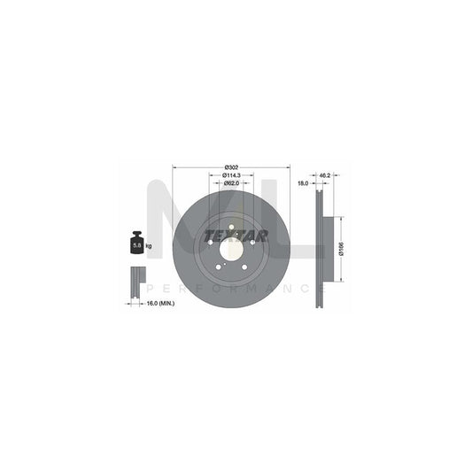 TEXTAR 92093500 Brake Disc for TOYOTA RAV 4 Internally Vented, without wheel hub, without wheel studs | ML Performance Car Parts