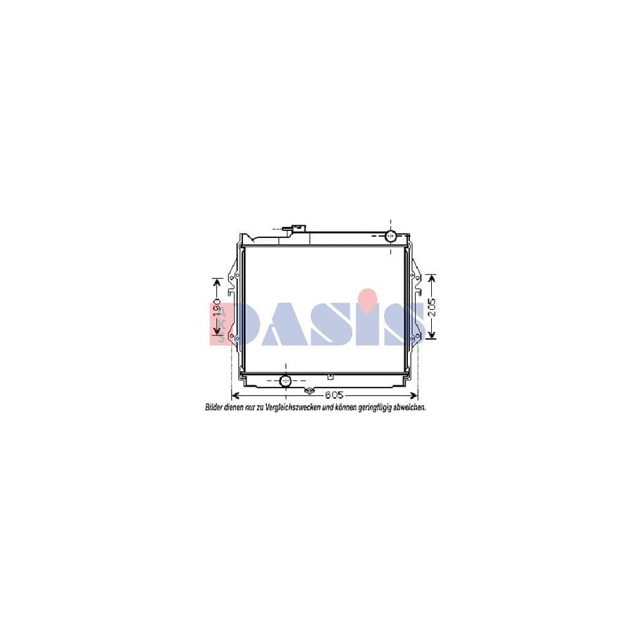 AKS Dasis 210208N Engine Radiator for Toyota Hilux VI Pickup
