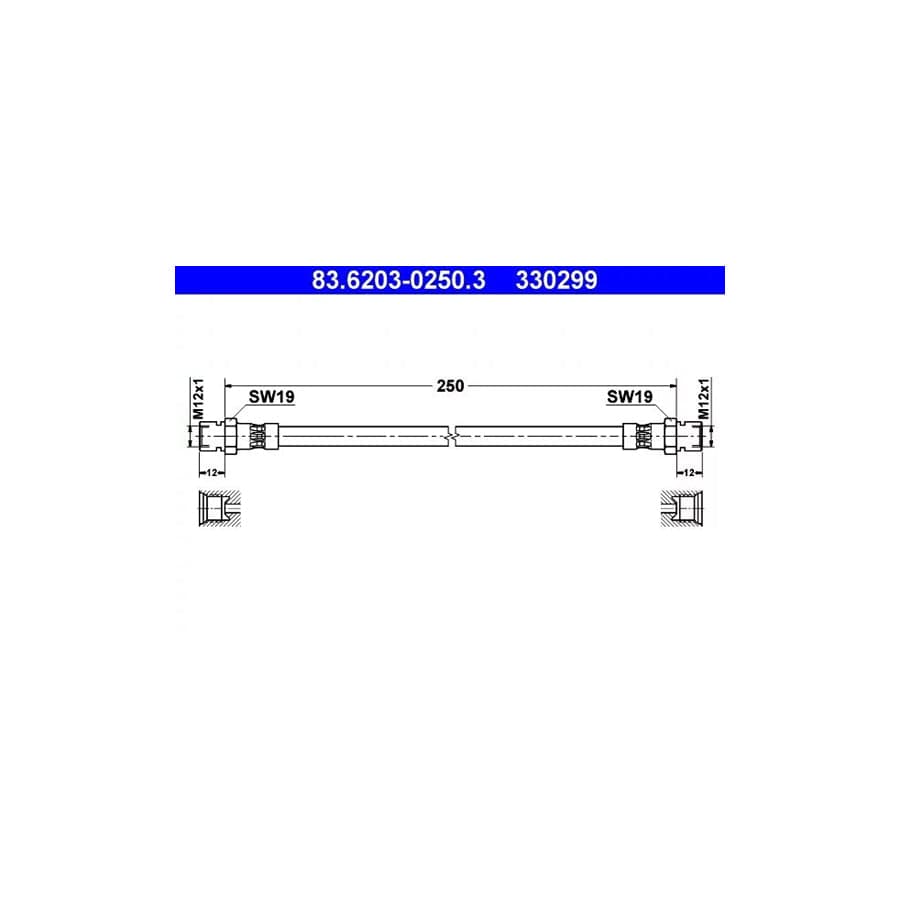 ATE 83.6203-0250.3 Brake Hose