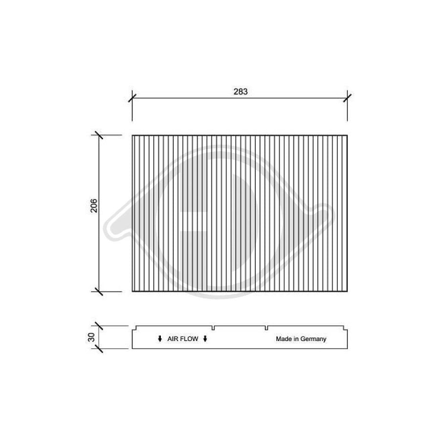 DIEDERICHS DCI1005-1 Pollen Filter