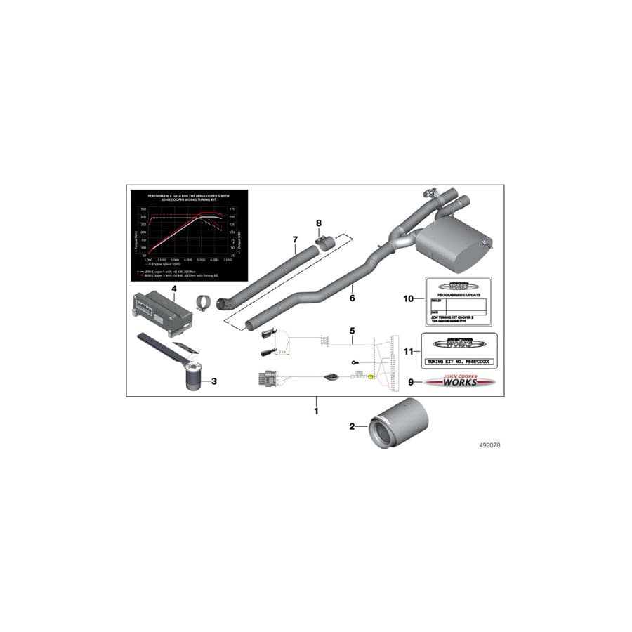 Genuine BMW 11122446554 F56 F55 Badge Engine Tuning Kit ERSATZTEIL (Inc. Cooper S) | ML Performance UK Car Parts