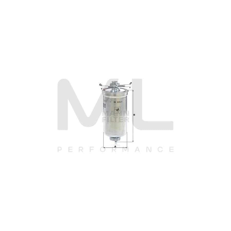 MANN-FILTER WK 829/1 x Fuel filter with seal