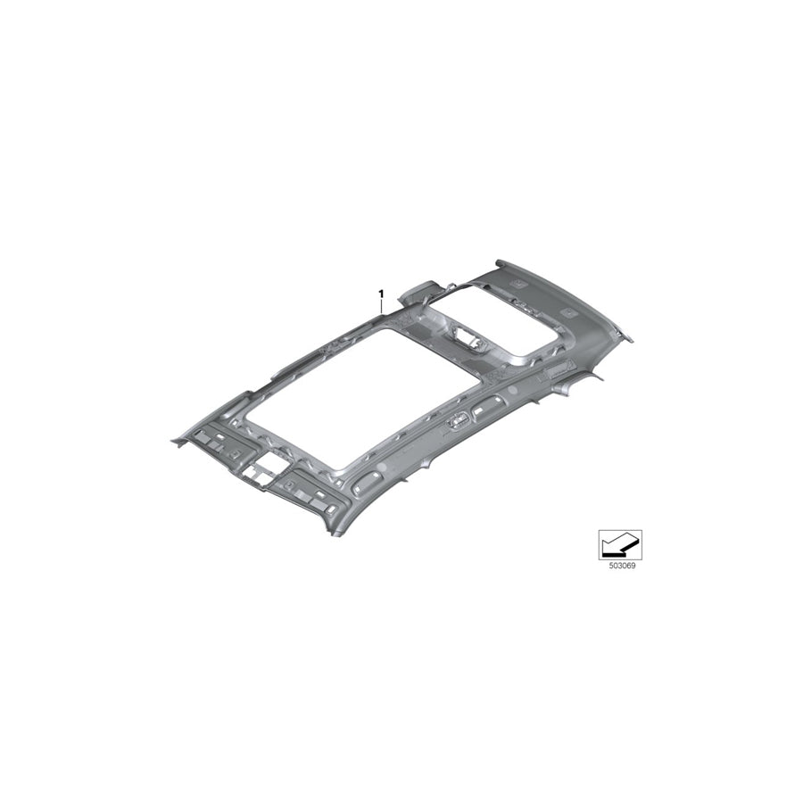 Genuine BMW 51447997826 G07 Rooflin.Panor.Gl.Roof Audio, Alcantara ELFENBEINWEISS (Inc. X7 50iX, X7 M50iX & X7 40iX) | ML Performance US Car Parts