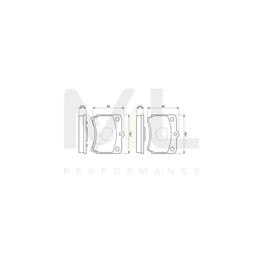 Bosch 0986493550 Brake Pad Set With Acoustic Wear Warning BP799 | ML Performance Car Parts