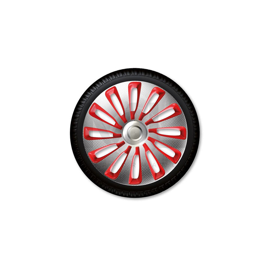 J-TEC Sepang Carbon, Silver Red J14133 Wheel trims 14 Inch Carbon, Red/Silver