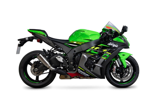 Scorpion PKA113TEO Kawasaki Red Power Slip-On (Ninja ZX-10R / ZX-10RR / ZX-10R SE) | ML Performance US US