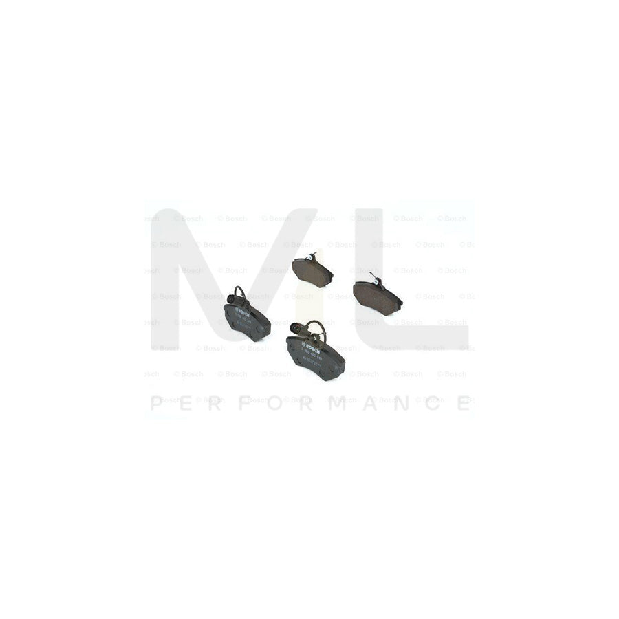 Bosch 0986460948 Brake Pad Set Incl. Wear Warning Contact, With Anti-Squeak Plate, With Mounting Manual BP517 | ML Performance Car Parts