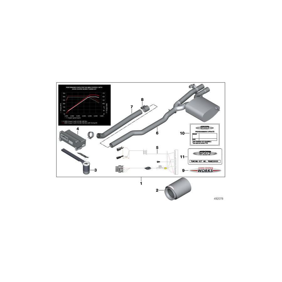 Genuine BMW 11122466599 F56 F55 Tuningkit "JCW" (Inc. Cooper S) | ML Performance US Car Parts