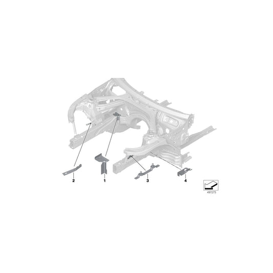 Genuine BMW 41007481041 G21 G02 G20 Reinforcement, Engine Support, Left (Inc. X3 20dX, Z4 30i & Z4 M40i) | ML Performance US Car Parts