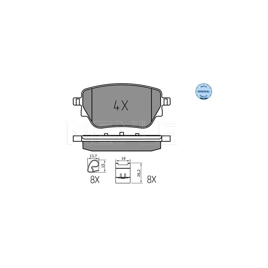 Meyle 025 229 8617 Brake Pad Set