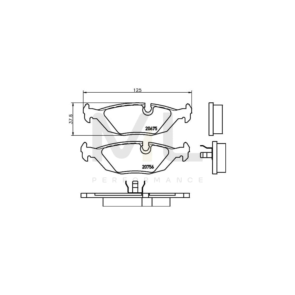 Hella 8DB 355 006-041 Brake Pad Set Prepared For Wear Indicator