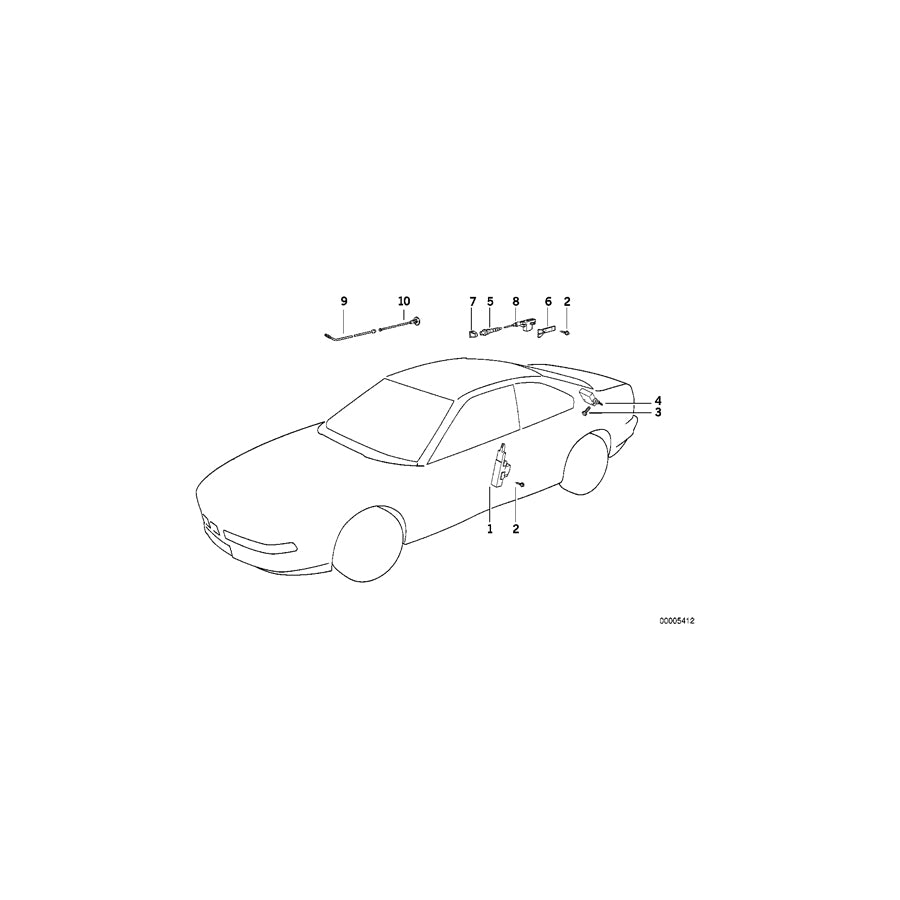 Genuine BMW 67111392594 E31 Actuator (Inc. 840i, 850CSi & 850Ci) | ML Performance US Car Parts