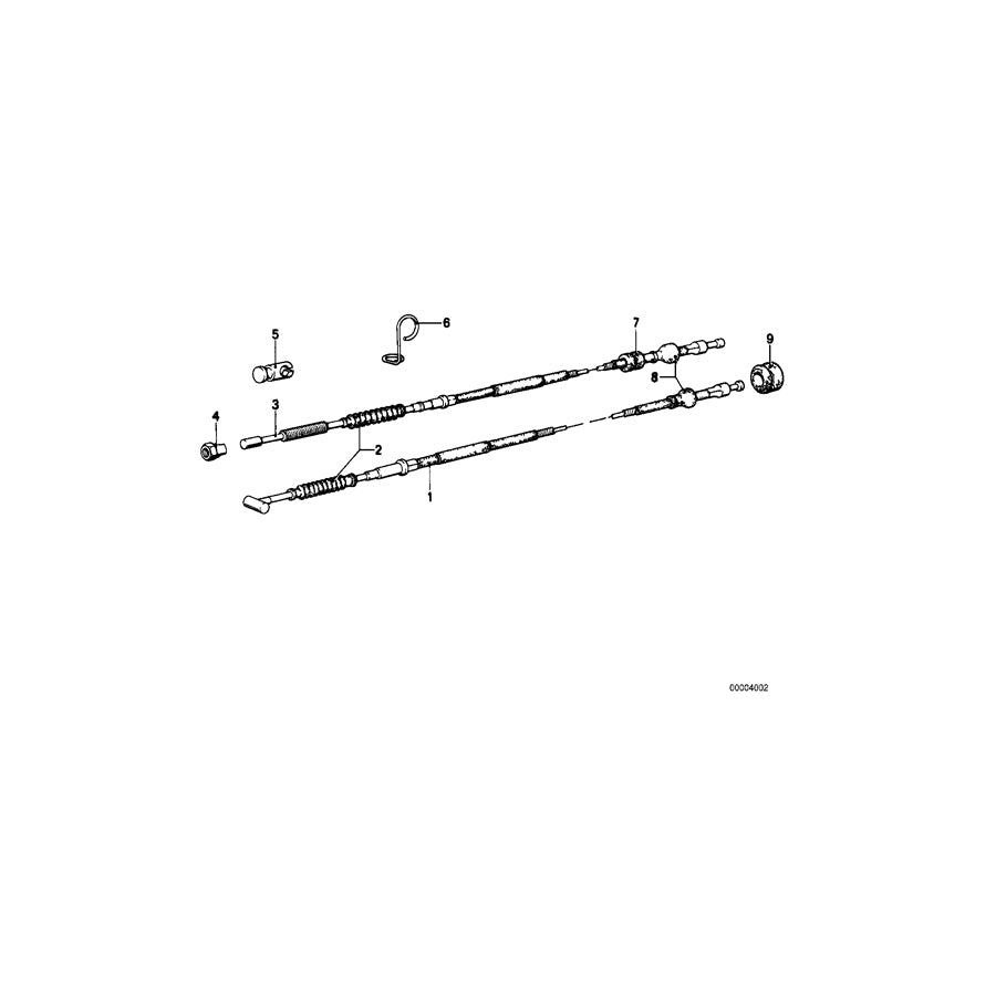 Genuine BMW 32732324957 Clutch Cable L=1436mm (Inc. R75/6, R 100 R & R90/6) | ML Performance US Car Parts