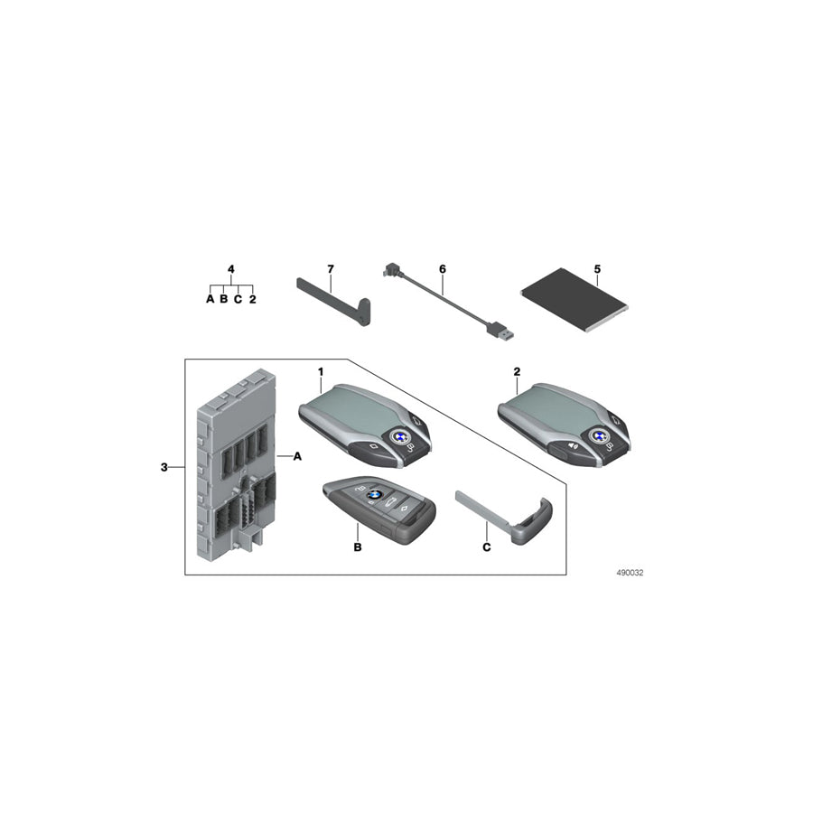 Genuine BMW 51212458288 G01 Set With Radio Rem.Ctrl.W.Bdc - Sport ECE+ROW (Inc. X3) | ML Performance US Car Parts