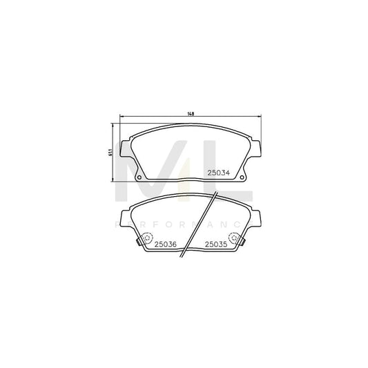Hella 8DB 355 015-241 Brake Pad Set With Acoustic Wear Warning, With Accessories