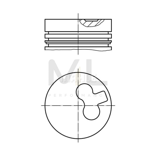 MAHLE ORIGINAL 011 29 00 Piston 82,5 mm, with piston ring carrier, without cooling duct | ML Performance Car Parts