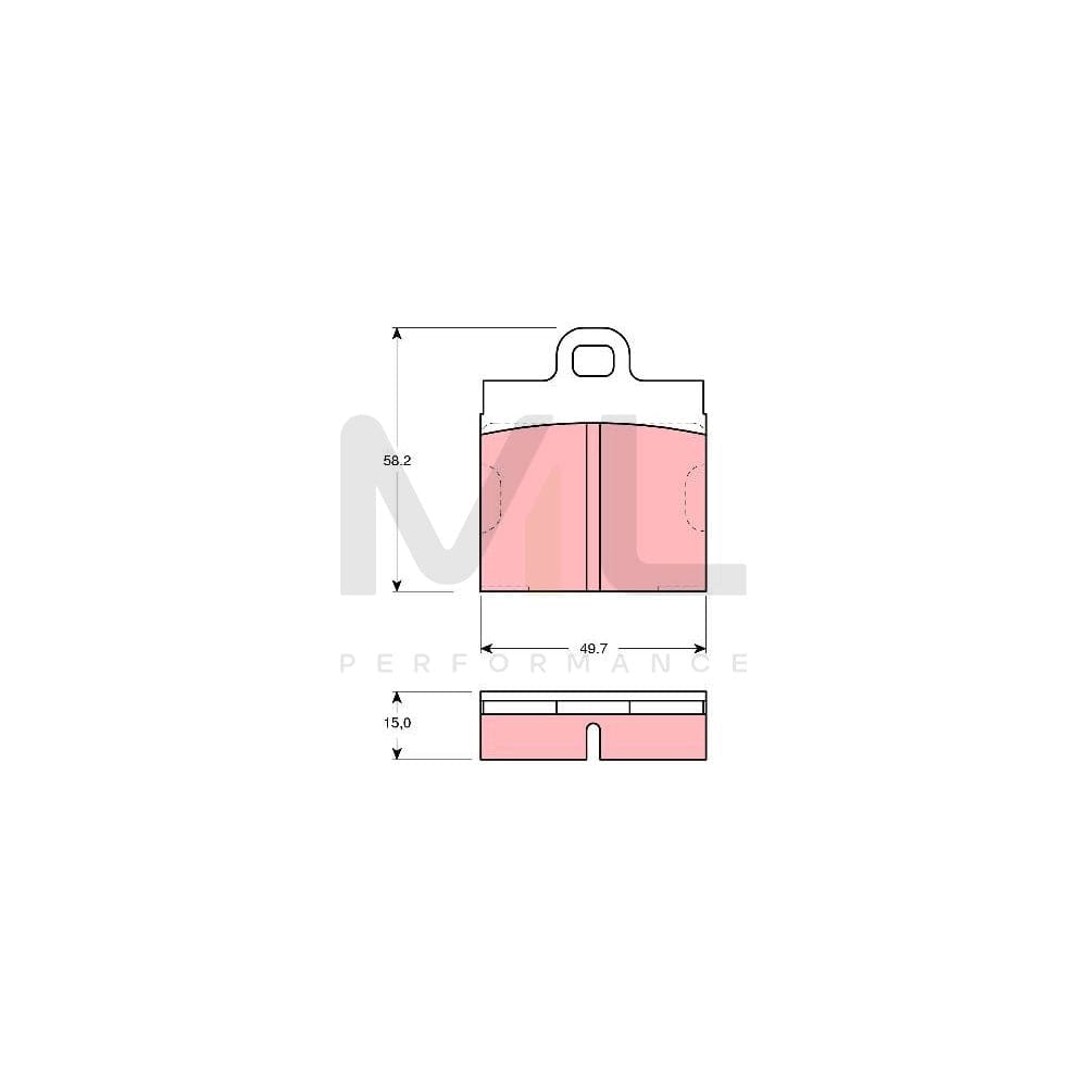 TRW Gdb103 Brake Pad Set Not Prepared For Wear Indicator | ML Performance Car Parts