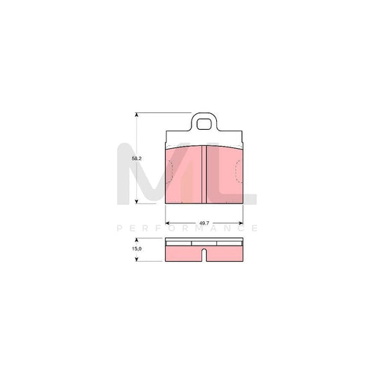 TRW Gdb103 Brake Pad Set Not Prepared For Wear Indicator | ML Performance Car Parts