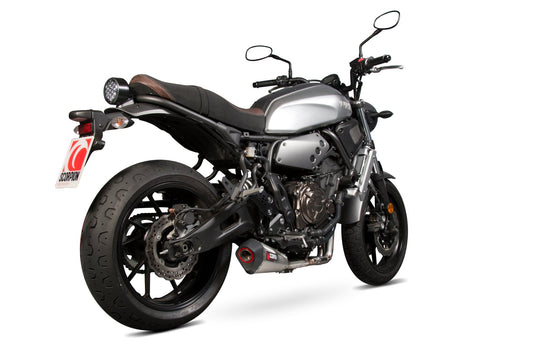 Scorpion RYA103SYSSEO Yamaha Serket Taper Full System - Brushed Stainless Steel Sleeve (XSR700 / XSR700 Xtribute) | ML Performance US US
