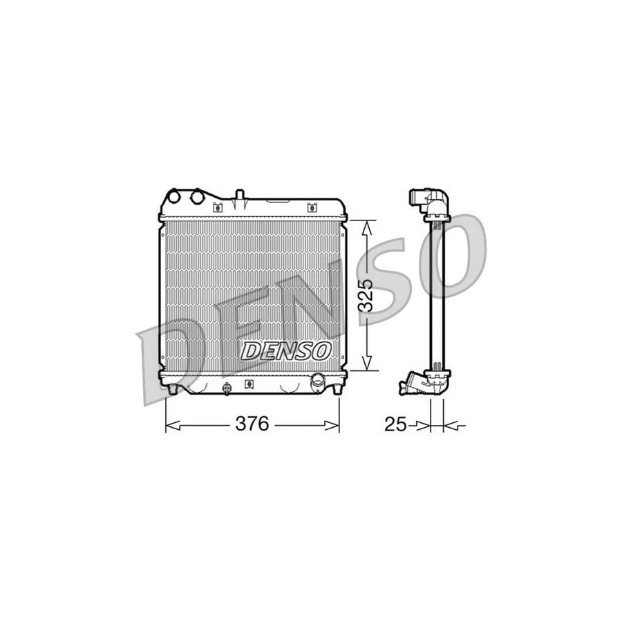 DENSO DRM40015 Engine Radiator for Honda Jazz Hatchback (Gd, Ge3, Ge2)