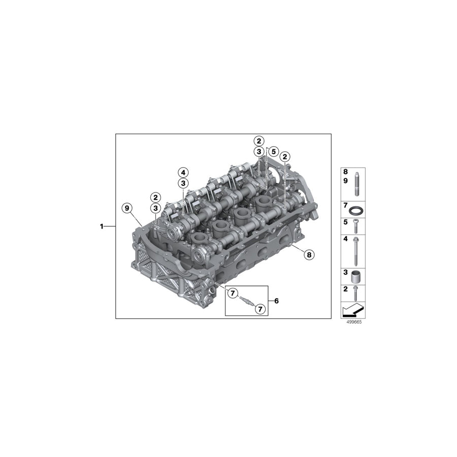 Genuine BMW 11122470428 F20 F21 F30 Cylinder Head With Valve Gear (Inc. 116i, 320i ed & 114i) | ML Performance US Car Parts