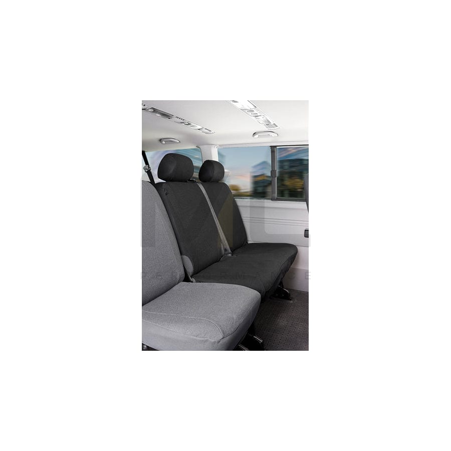 WALSER 10521 Car seat cover for VW TRANSPORTER Grey, Polyester, Front