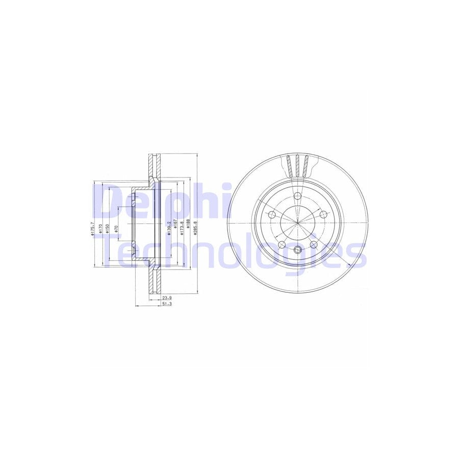 Delphi Bg2908 Brake Disc