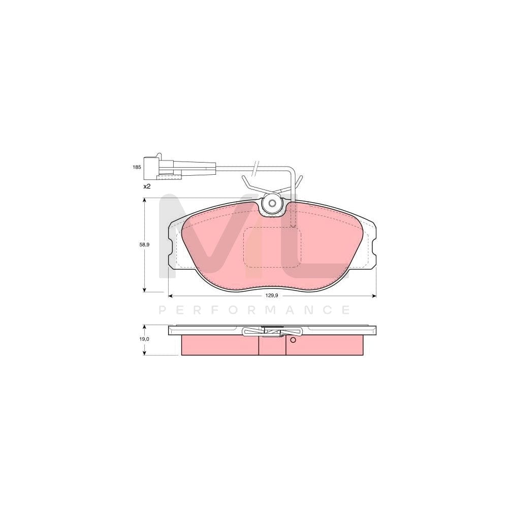 TRW Gdb1058 Brake Pad Set Incl. Wear Warning Contact, With Brake Caliper Screws, With Accessories | ML Performance Car Parts