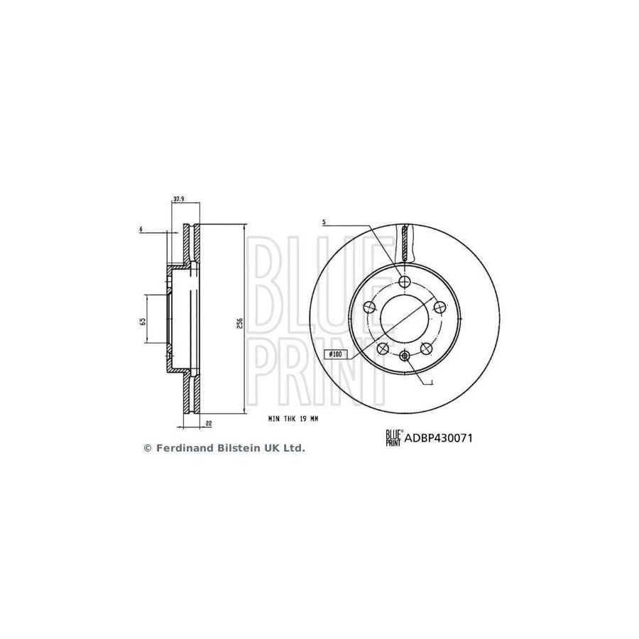 Blue Print Adbp430071 Brake Disc