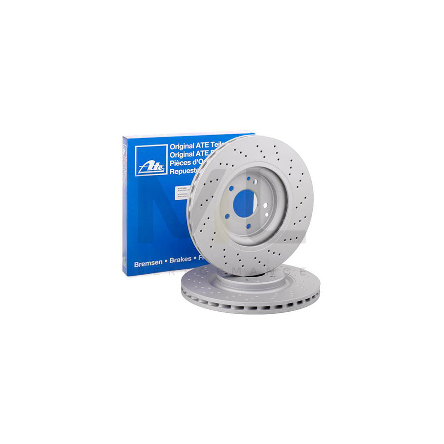 ATE 24.0128-0177.1 Brake Disc Perforated / Vented, Coated, Alloyed / High-carbon  - 1 piece