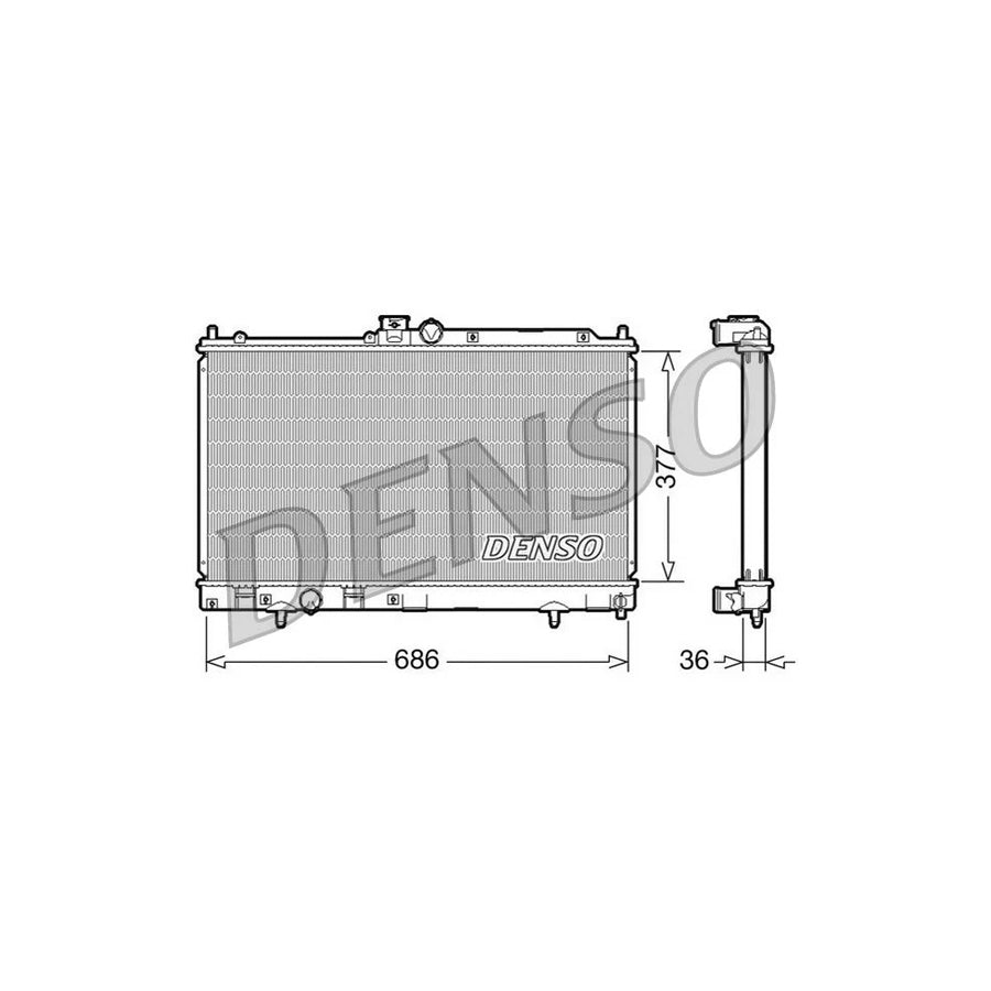 DENSO DRM45022 Engine Radiator for Mitsubishi Lancer