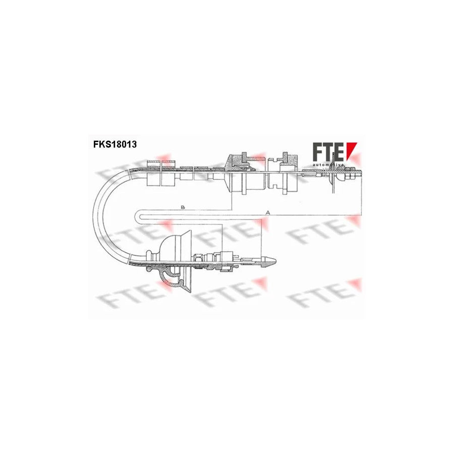 FTE Fks18013 Clutch Cable for Peugeot 405