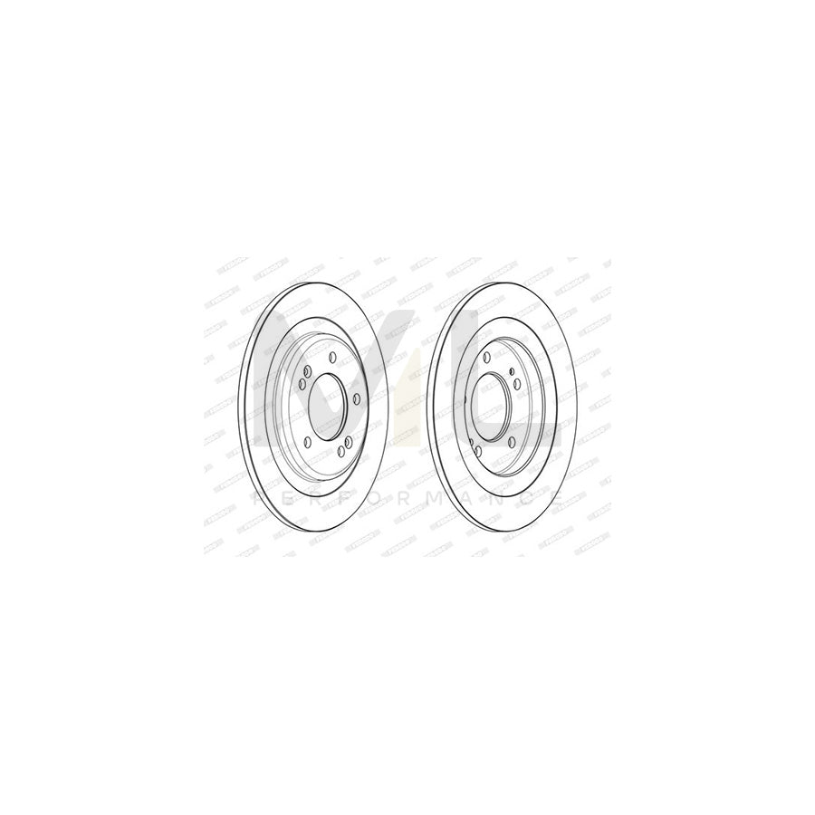 FERODO PREMIER DDF2482C Brake Disc Solid, Coated, without accessories | ML Performance Car Parts
