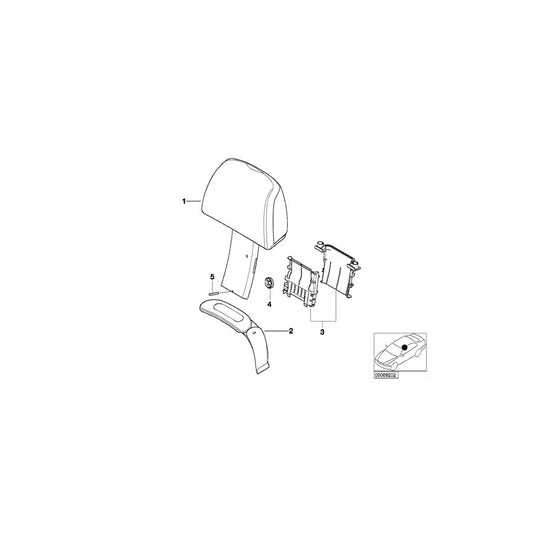 Genuine BMW 52107017244 E52 Guide, Headrest (Inc. ALPINA V8 & Z8) | ML Performance US Car Parts