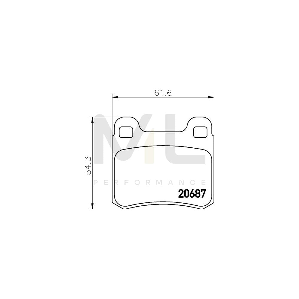 Hella 8DB 355 007-351 Brake Pad Set Not Prepared For Wear Indicator