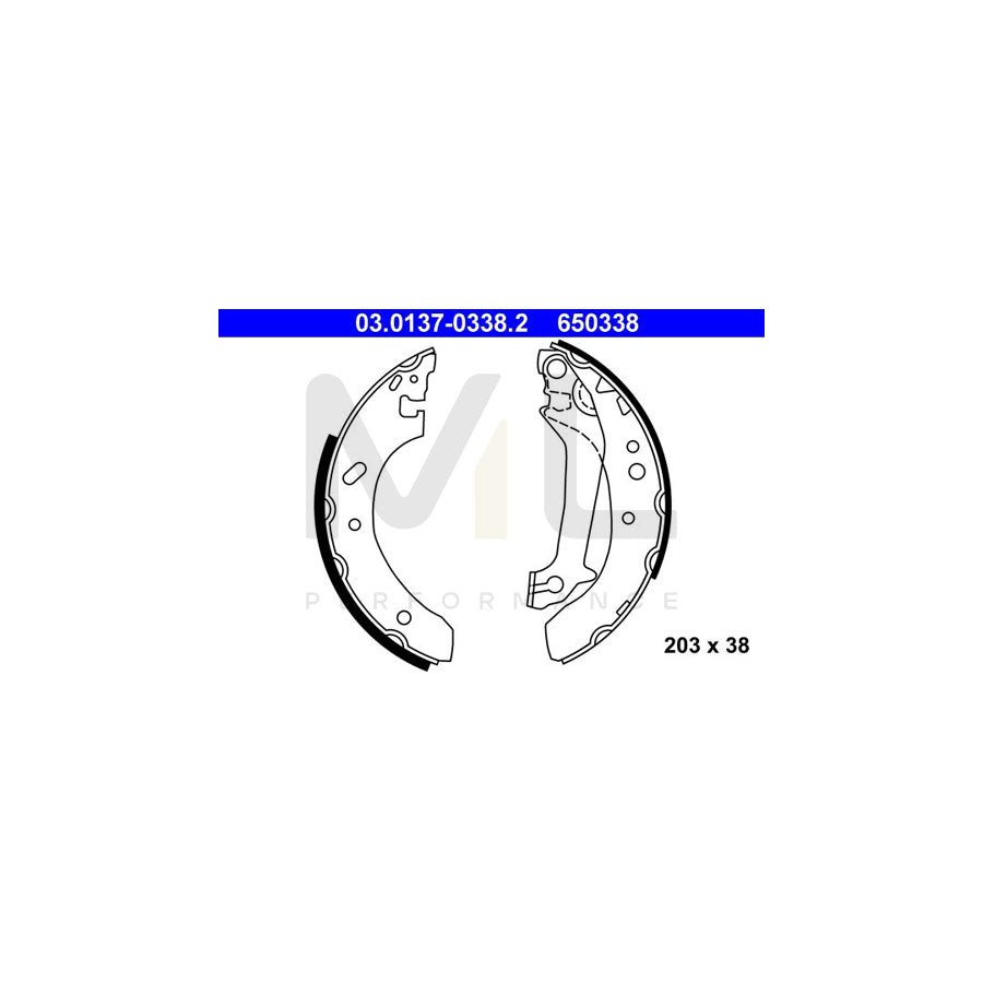 ATE 03.0137-0338.2 Brake Shoe Set